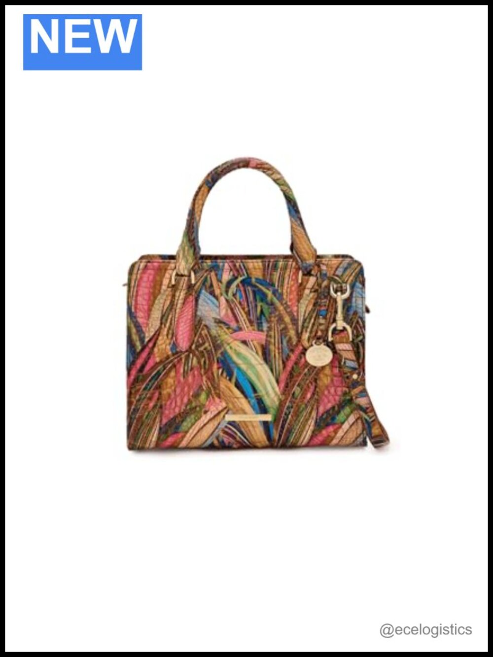 BRAHMIN Leather Small Satchel Crossbody Bag Adjustable Strap